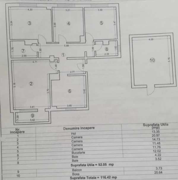 Apartament spatios cu 4 camere decomandat de vanzare, proprietar