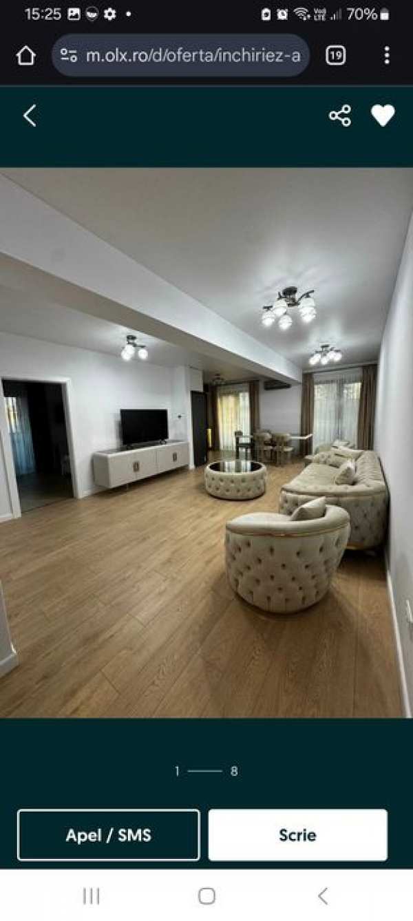 Inchiriez apart. nou 3 camere in residence Flamingo Luxury,1000 E