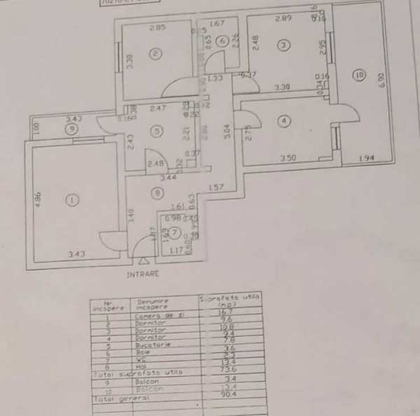 Vand apart 4 cam Braila, Plantelor, 1 balcon+terasa inchise,