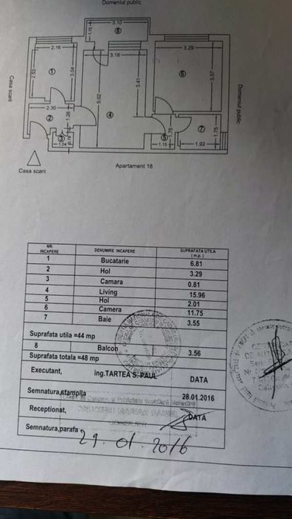 Vând apartament 2 camere 48metri total