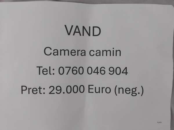 Vând camera camin 1 mai