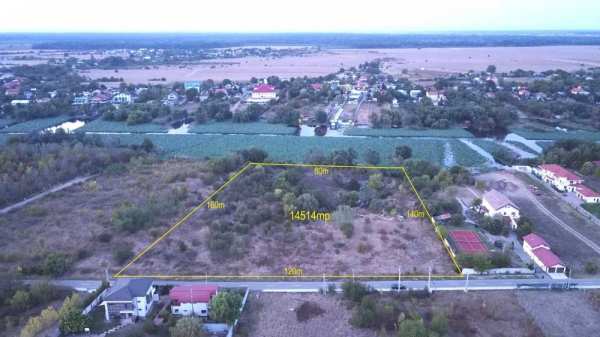 Vand 14514mp teren intravilan cu deschidere 80metri la lac Snagov