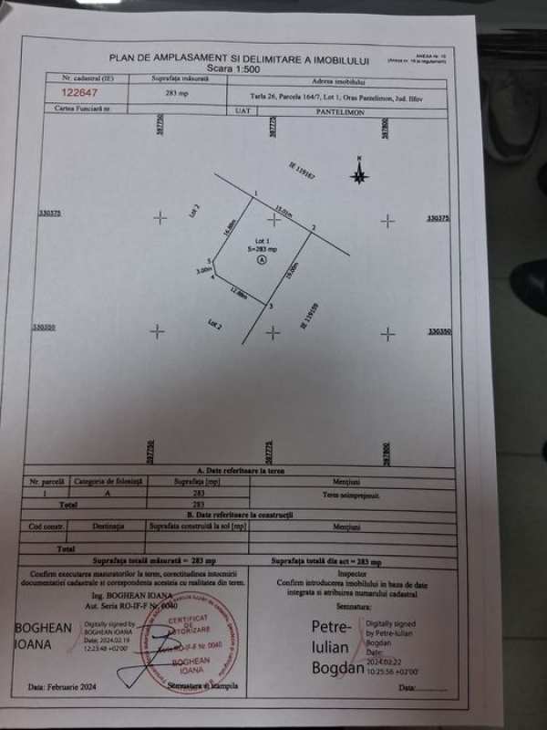 Vand loturi teren intravilan Pantelimon Răscoalei