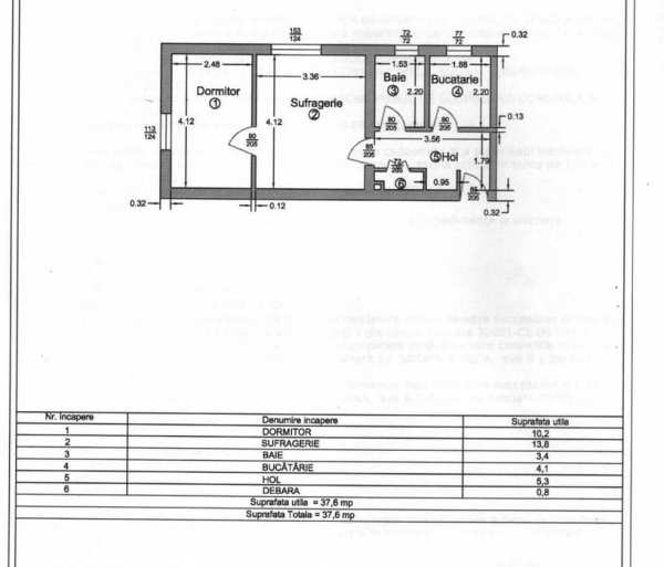 Vand apartament 2 camere str. 2-a, in Sulina, jud. Tulcea