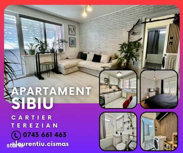 Apartament 2 camere - Mobilat si utilat - Zona Terezian