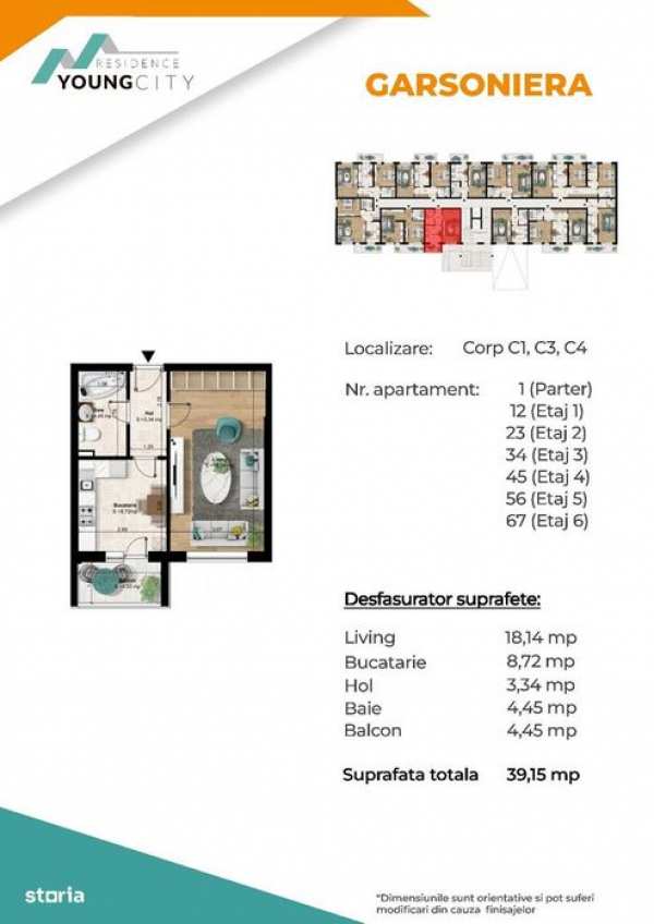 PROMOTIE!! Garsoniera spatioasa 39mp , Metrou Berceni (5-7min)
