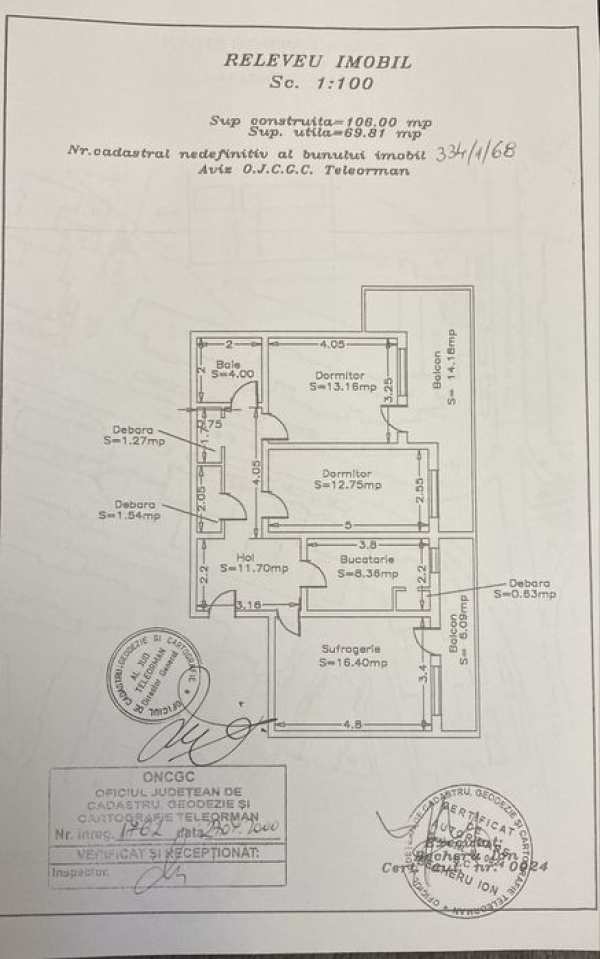 Apartament 3 camere Ultracentral Rosiori de Vede