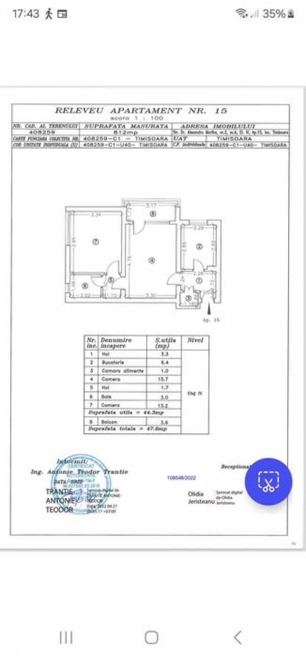 Vanzare apartament 2 camere Timișoara