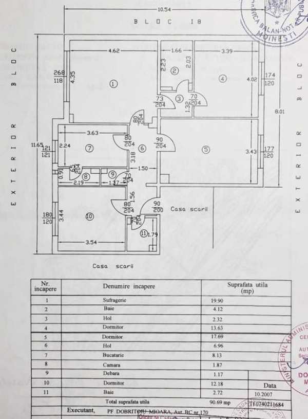 4 camere, 91 mp, parter, Moinesti, jud. Bacau