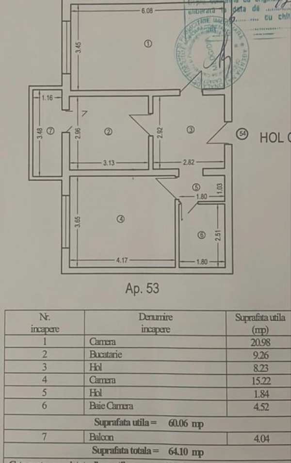 Apartament decomandat 2 camere