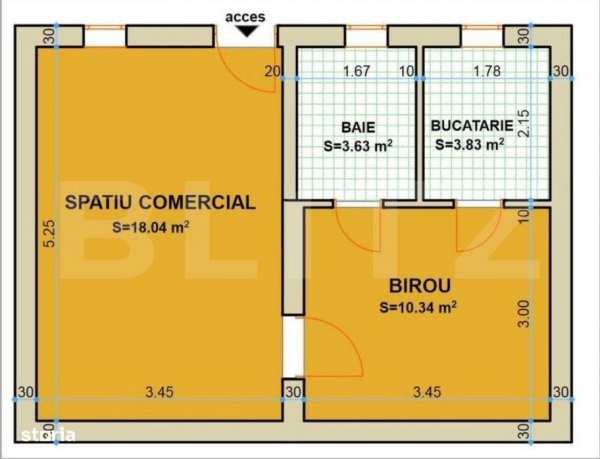 Spatiu comercial de vanzare, 35 mp, zona Poiana Codrului, Micro 16