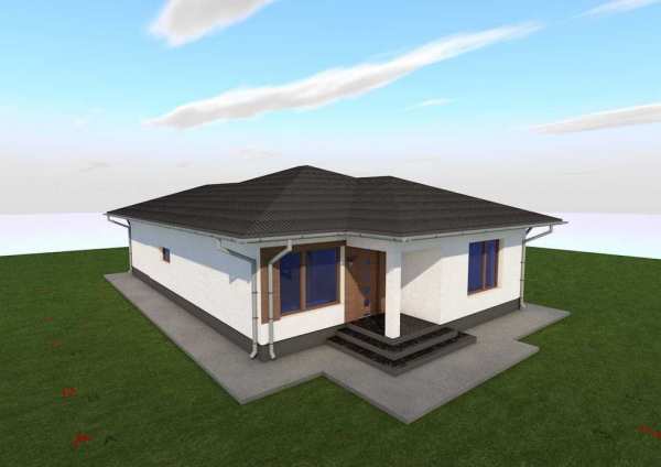 Casa cu 3 camere (2 dormitoare), cu terasa, Lilieci, Bacau