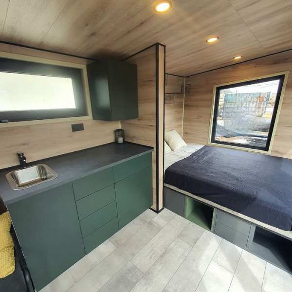 Constructie lemn Tiny house casa