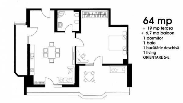 Apartament NOU cu 2 camere