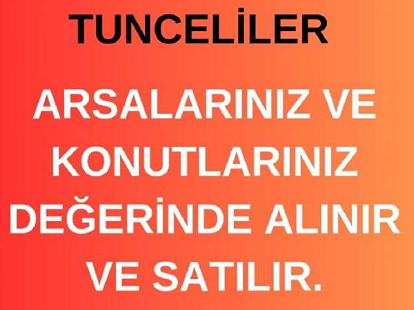 Erzincan emlak tuncelilerden satılık 2 villalık arsa