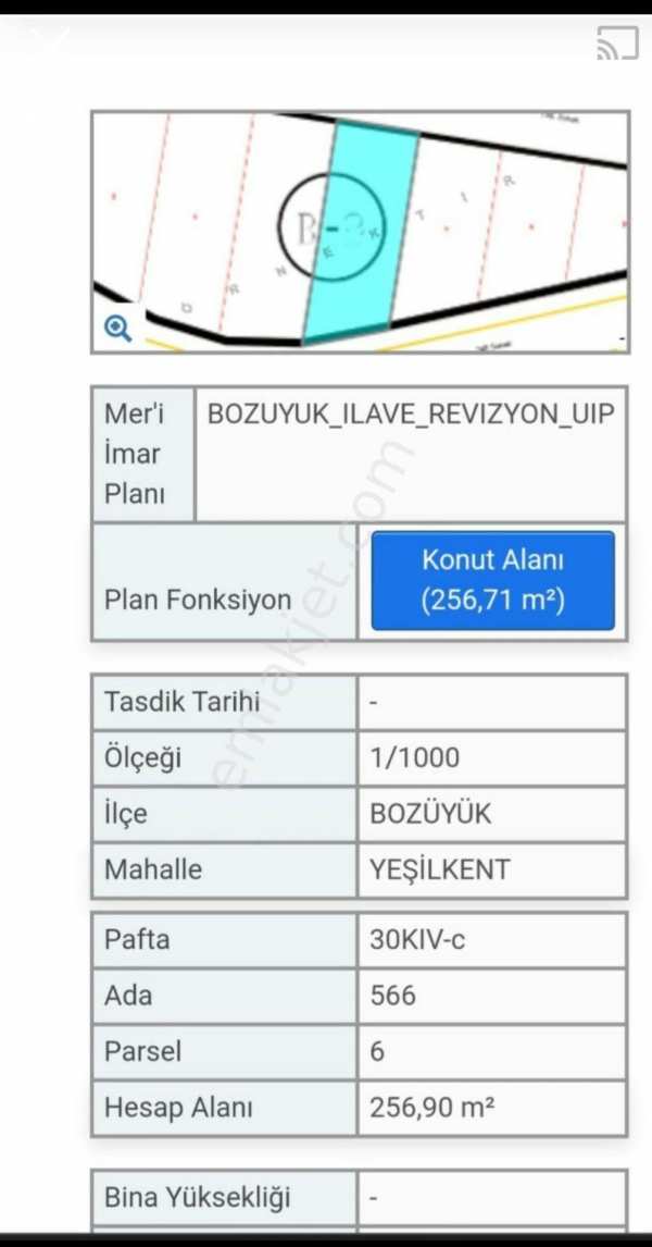 Bi̇leci̇k bozüyük musapinari mahallesi̇nde bodrum üzeri̇ 2 kata i̇marli satilik  arsa