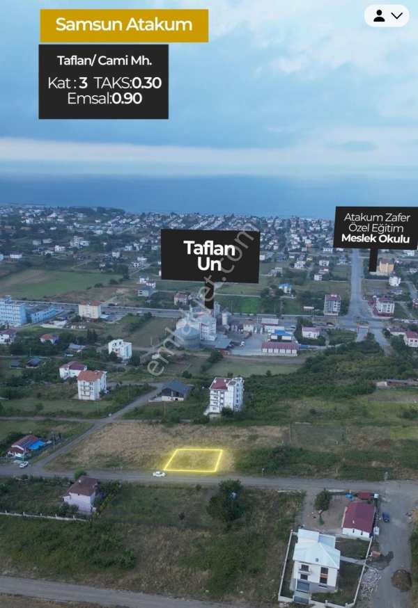 Damla emlak'tan taflanda mükemmel deni̇z manzarasi