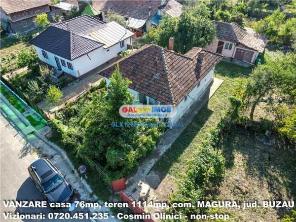 VANZARE casa 76mp, teren 1114mp, com. MAGURA, jud. BUZAU