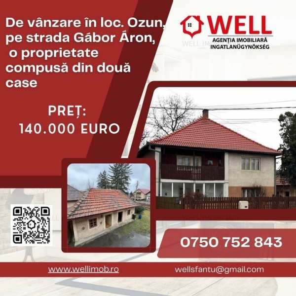 De vânzare casă familială în loc. Ozon, pe strada Gábor Áron!