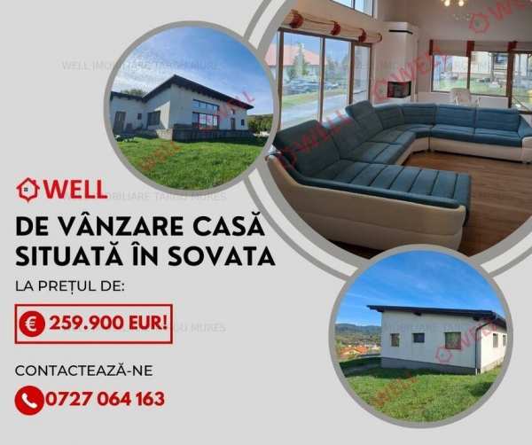 De vânzare o casă de familială situată pe strada cămpul sărat, Sovata!