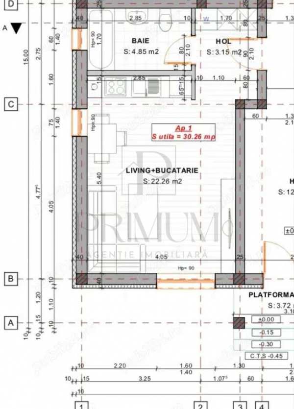 Apartament 1 camera - bloc nou - chisoda