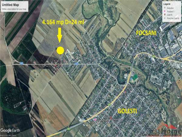 Teren intravilan in golesti 4.164mp, d= 24 ml