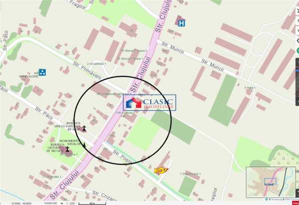 Vanzare teren cu suprafata 3181 mp in iclod