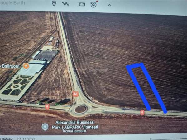 Teren extravilan deschidere 36m liniari vis a vis de dedeman